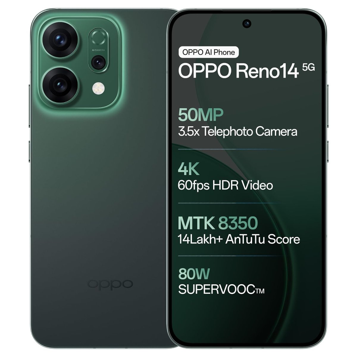 Oppo Reno14 256GB Forest Green - Used Phone in A Condition